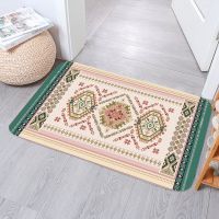 Boho Persian Rug Pattern Kitchen Bath Entrance Door Mat Bedroom Mats Anti-Slip Absorbent Home Decor Coral Velvet Carpet Doormat