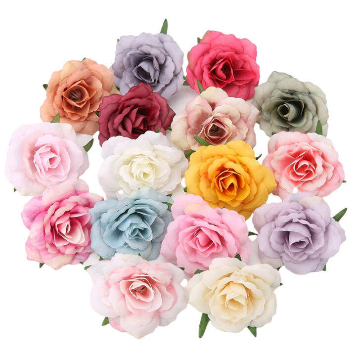 5/10/20pcs 6.5cm Faux Flower Heads Mini Flower Spring Artificial Silk