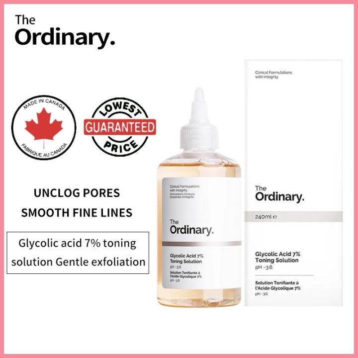 The Ordinary Glycolic Acid 7% Toning Solution 240ml Toner Exfoliates ...