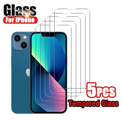 4PCS Screen Tempered Glass For iPhone SE 2022 2020 14 Pro Max 8 7 6 Plus 11 12 13 Mini Screen Protective For iPhone X XR XS Max