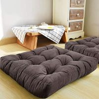 ✚ Inyahome Square Floor Seat Pillows Cushions Soft Thicken Yoga Meditation Cushion Pouf Tufted Corduroy Tatami Floor Pillow