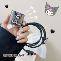 Sanrio Kuromi เคสมือถือลายอะนิเมะน่ารัก,เคสมือถือ iPhone 14/20W สายชาร์จข้อมูลโทรศัพท์มือถือฝาครอบป้องกันของขวัญสำหรับเด็กผู้หญิง