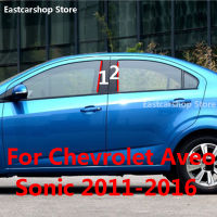 For Chevrolet Aveo MK2 T300 Sonic Car Door Window Middle Column Trim B C Pillar Strip Stickers 2016 2015 2014 2013 2012 2011