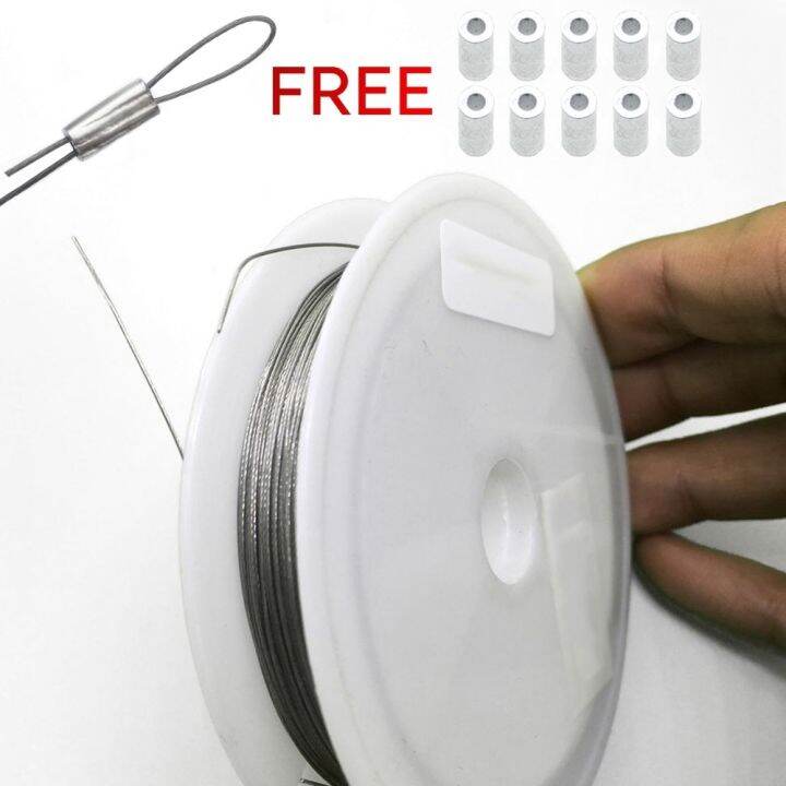 10M 🇵🇭 Braided Stainless steel Leader Wire Fishing line for big Bait