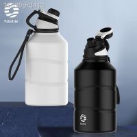 ☬ 20pr3412 FEIJIAN-Garrafa De Água Esportiva Grande Capacidade Garrafa Camada Única Aço Inoxidável Magnética Design Íntimo 2.2L 74oz