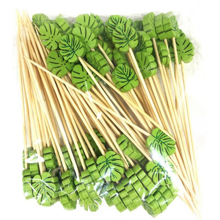 400pc-bamboo-pick-buffet-tropical-leaves-cupcake-fruit-fork-dessert-salad-stick-cocktail-skewer-for-party-decor
