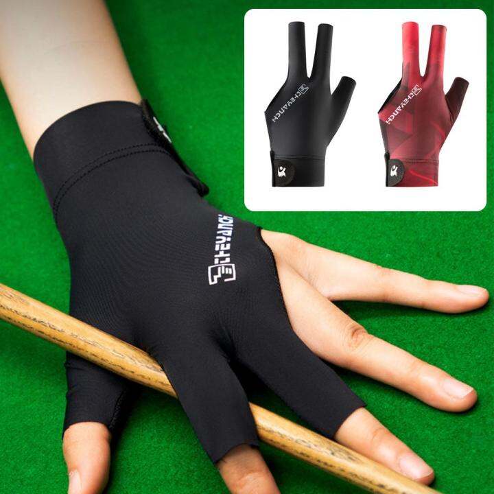 Billiard Gloves Left Hand 3 Finger Glove High Elasticity Snooker Glove ...