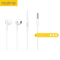 realme Buds Classic Earphones 1.3m Wired Earbuds Half In-Ear Built-in Mic 14.2mm Large Driver Headset Remote and Microphone Wire Control Tangle-Free Sports Headset Compatible For Laptop Tablet Phone