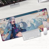 Genshin Impact Mouse Pad Yae Miko Hutao Gaming Accessories Mat Anime PC Gamer Keyboard Mouse Mats Deskmat Laptop Mousepad Rug XL