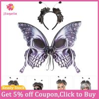 Jiogein ชุดฮัลโลวีน 1 ชุด Haloween Butterfly Wing Flower Howband สำหรับคอสเพลย์