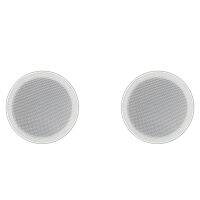 2X 6Inch Dual Cone Ceiling Speaker Indoor Roof Loudspeaker Good Sound Quality In-Wall Speaker for Home Music System