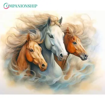 5D Diamond Painting Horse and Foal Kit