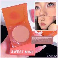 AOLIAO ไฮไลท์แก้มลมสีมิ้นต์อ่อนหวาน,สีนู้ดกันกันน้ำและเหงื่อช่วยเพิ่มผิวและเอฟเฟกต์การแต่งหน้า