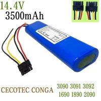 สำหรับ CECOTEC CONGA 3090 3091 3092 1690 1890 2090เครื่องดูดฝุ่นหุ่นยนต์แบตเตอรี่แพ็คอุปกรณ์ทดแทน14.4โวลต์3500มิลลิแอมป์ชั่วโมง