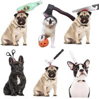 ZZOOI Trick Funny Hammer Ax Scissors Lifelike Halloween Dog Costume Party Hat For Dogs Play Victim Against Violence Cosplay Clothes