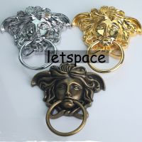 【CW】 160mm European retro fashion beauty head wooden big gate door ring handle  knocked gold silver bronze human face chair pull