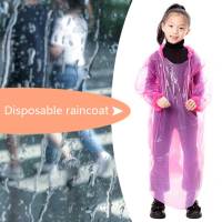 Disposable Waterproof Rain Jacket Kid Portable Raincoat for Outdoor Camping/Recreation/Hiking