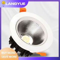 LANGYUE 220V 5W 10W 15W Eecessed LED Celling Spotlights Mini LED Spot Downlight Round LED COB Downlight for Home Kitchen Bedroom Ceiling Lights