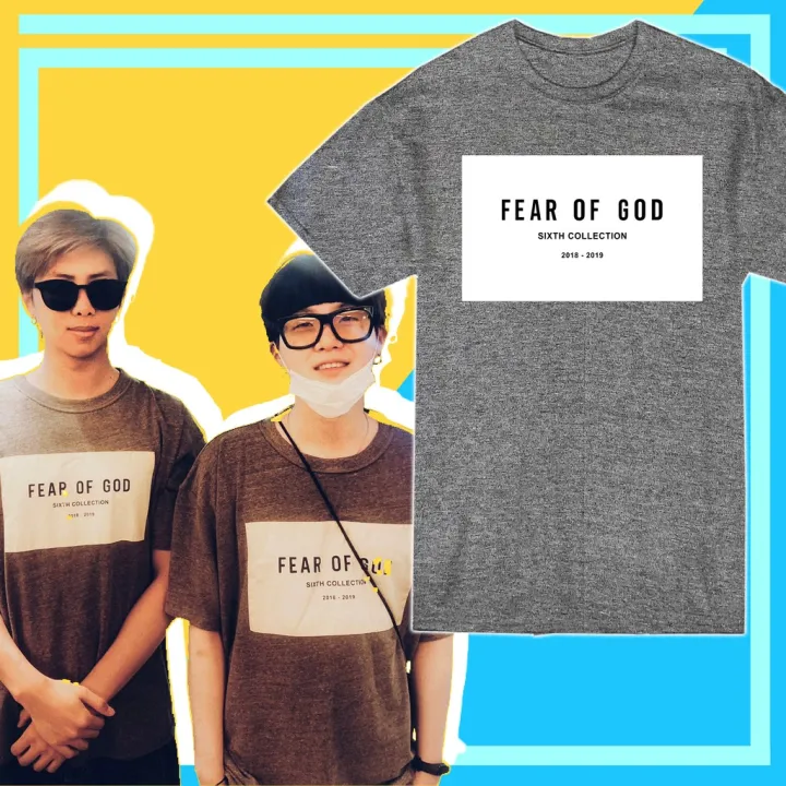 Kpop Bangtan Rm Suga Fear Of God Sixth Collection Shirt Kim Namjoon Min  Yoongi T-Shirt Outfit Merch | Lazada Ph