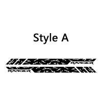 2pcs Car Body Side Set Stickers Skirt Stripe Print Vinyl Long Big Decals Decor Sport Decoration Accessories for Ford Ranger