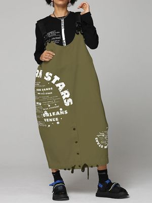 XITAO Dress Women Denim Suspenders Dress