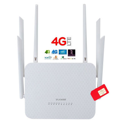 4G High-Performance Wif Router เร้าเตอร์ 6 เสา ใส่ซิม ปล่อย Wi-Fi,1200Mbps Dual-Band 2.4G+5Ghz