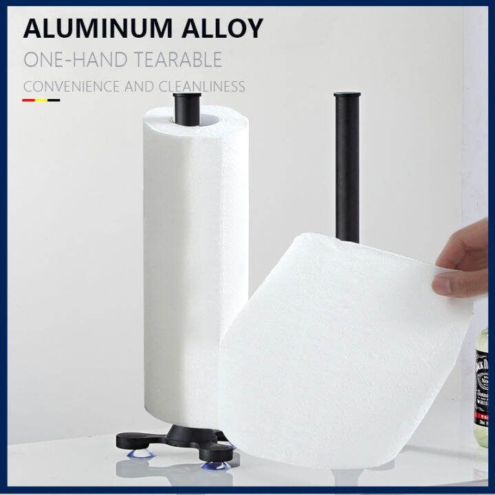 Paper Towel Holder OneHanded Tear Standing Aluminum alloy Kitchen