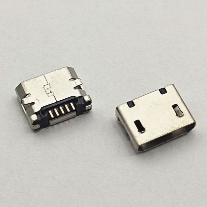 hot-selling-100pcs-micro-usb-connector-smd-female-socket-no-side-flat-mouth-5pin-short-needle-for-mobile-phone-tail-data-plug-charging-port