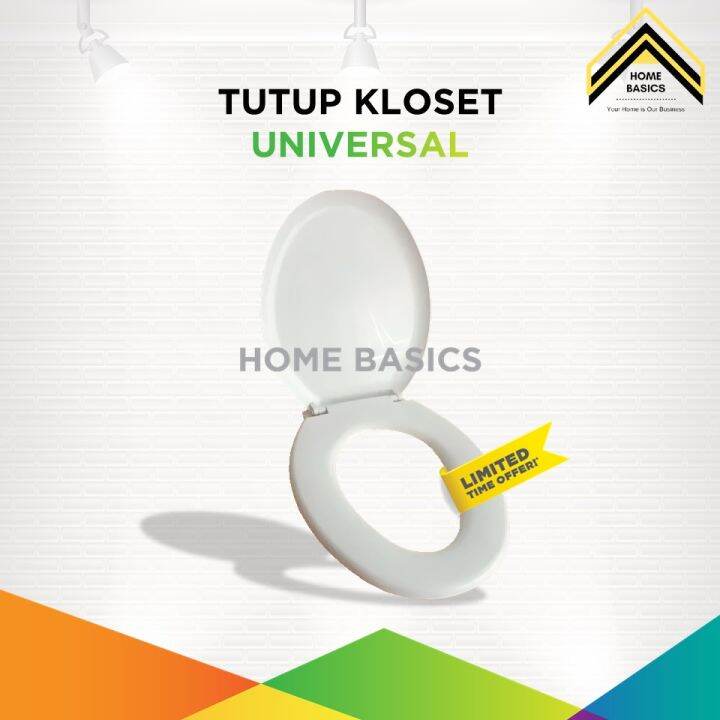 Tutup Closet Duduk Plastik Universal Dudukan Kloset Toilet Seat