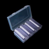 60 Pcs Clear Round 41mm Direct Fit Coin Capsules Holder Display Collection Case With Storage Box For 1 oz American Silver Eagles