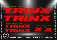 (Wellsunny6) Trinx สติกเกอร์สำหรับจักรยาน (สีแดงมันวาว)-1ชุด