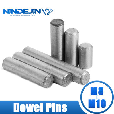 NINDEJIN 5-50Pcs Dowel Pins 304สแตนเลส M8 M10 Parallel Pins ยึดเพลา Pin GB119