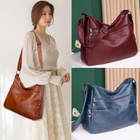 ZZOOI Luxury Pu Leather Messenger Bag Vintage Women Hand Bag Large Soft Casual Hobo Handbag Female Simple Tide Crossbody Shoulder Bags