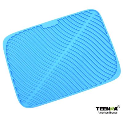 TEENRA Large Silicone Drying Mat Dish Drying Placemat Non-slip Table Placemat Silicone Counter Mat Glass Coaster Kitchen Tools