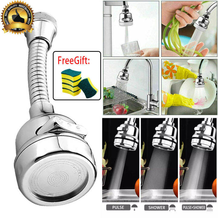 【Free Gift】3 Modes Movable Tap Kitchen Faucet Head 360° Rotatable