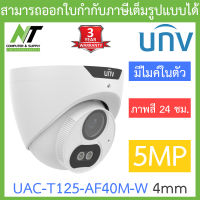 UNIVIEW กล้องวงจรปิด 5MP ภาพสี24ชม. มีไมค์ในตัว รุ่น UAC-T125-AF40M-W เลนส์ 4mm BY N.T Computer