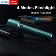 Đèn Pin Cầm Tay Philips SFL1236G 400 Lumens Kèm Cáp Type C Pin Sạc 18650