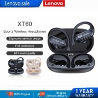 Lenovo กีฬาหูฟังไร้สาย XT60ของแท้,หูฟังบลูทูธ5.3 HiFi ชุดหูฟังเล่นเกมพร้อมไมโครโฟนลดเสียงรบกวน