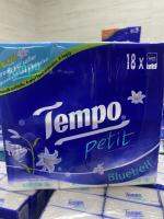 Tempo Petit Bluebell  กระดาษทิชชู่ แบบพกพา กลิ่นบลูเบล์ สินค้าเกรดพรีเมี่ยมเข้า ของแท้  Strong yet Softer  กลิ่นพิเศษดอกบลูเบล กระดาษเช็ดหน้า เหนียวนุ่ม