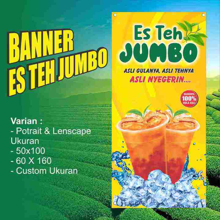 Banner Spanduk Es Teh Jumbo Lazada Indonesia