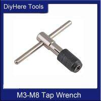 1 Buah T-handle Reversibel Single Tap Wrench Penyadapan Threading Tool M3-M8 Screw Tap Holder Hand Tool