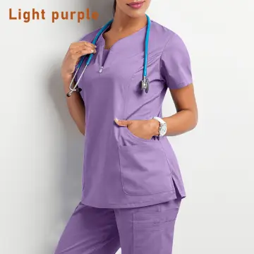 ANNO Long Sleeves Medical Scrubs Jacket Pretty Outfit Unisex Nurse
