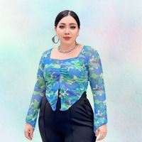 Plus size เสื้อตาข่ายสาวอวบ รุ่นมารีมารี (H85)