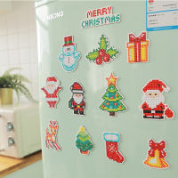 Christmas Diamond Painting Magnets Art Xmas Refrigerator Magnets Diamond Painting Stickers for Fridge Whiteboards Decoration