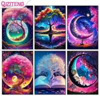 【LZ】◆  5D Diy Diamond Painting Fantasy Moon Tree Landscape Full Drill Rhinestones Mosaic Embroidery Handmade Products Home Decor Gift