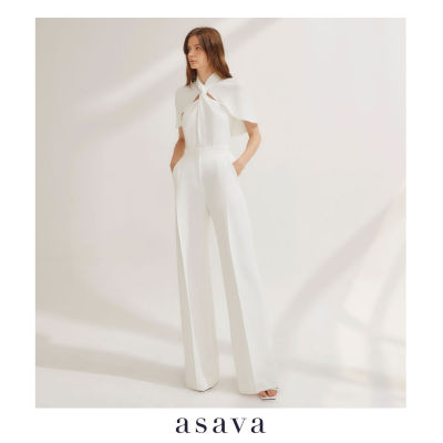 [asava ss23] Asava Pleat Front Pants กางเกงผู้หญิง ขายาว ทรงตรง เอวสูง จีบหน้า กระเป๋าข้าง ซิปหน้า