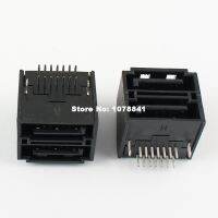 [HOT JJRQQZLXDEE 574] 5Pcs Sata Type A 7 Pin Right Angle Double Row DIP Male Connector For Hard Drive