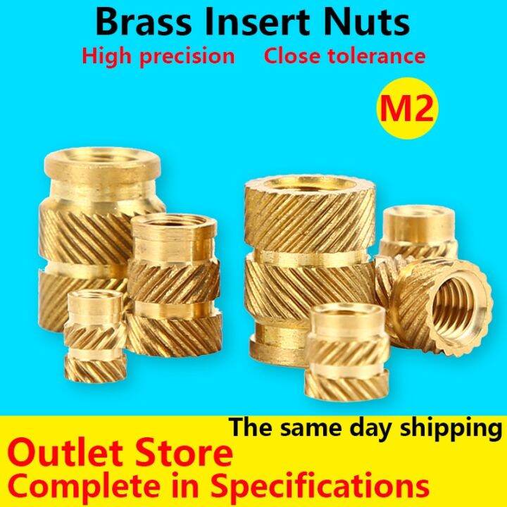 Insert Nuts M2 Double Twill Knurled Brass Nut Pressed Into Plastic