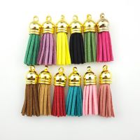 【YF】♣  20Pcs/Lot 38mm Leather Tassels Keychain Cellphone Straps And Pendant Jewelry Finding Earrings Accessories