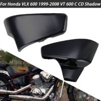 ◎♘☽ฝาครอบด้านข้างสีดำเงามอเตอร์ไซค์สำหรับ Honda Shadow VLX 600 VT600C VT600CD Deluxe 1999-2007 2006 2005 2004